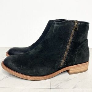New! Kork Ease Riley Black Distressed Suede Bootie 6M